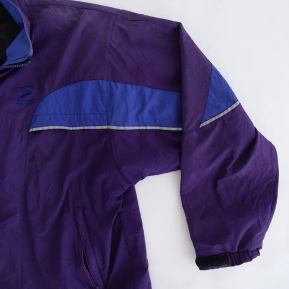 Vintage Brooks Purple Blue  Gore-Tex Zip Up Nylon Windbreaker Jacket M - Picture 7 of 12